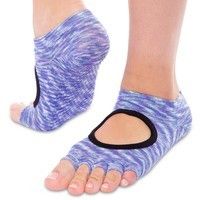 Шкарпетки для йоги з відкритими пальцями SP - Planeta FI - 0438 (поліестер, бавовна, р-р 36-41, Сині)