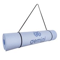Килимок для фітнесу та йоги TPE+TC 6мм Gemini Pro GE-6DBGY