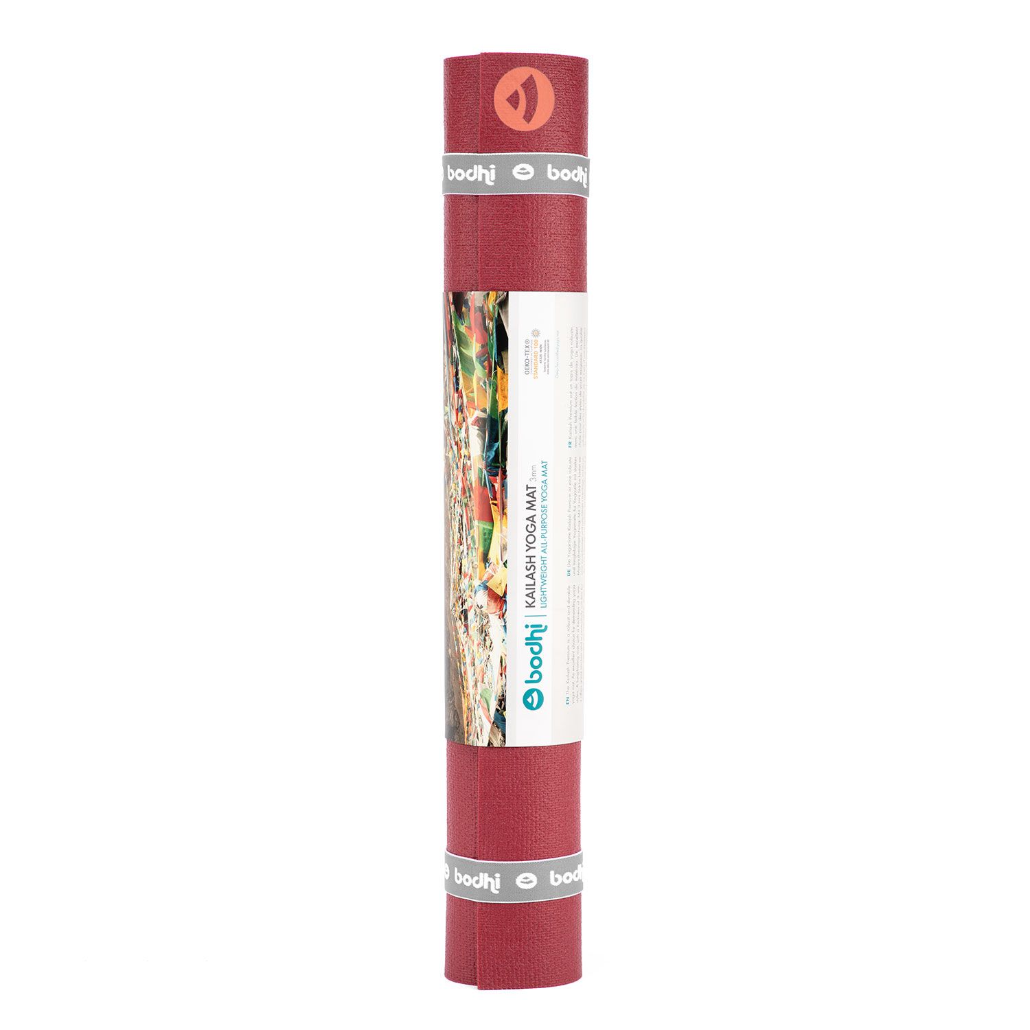 Килимок для йоги Bodhi Kailash Premium 200 см Бордовий