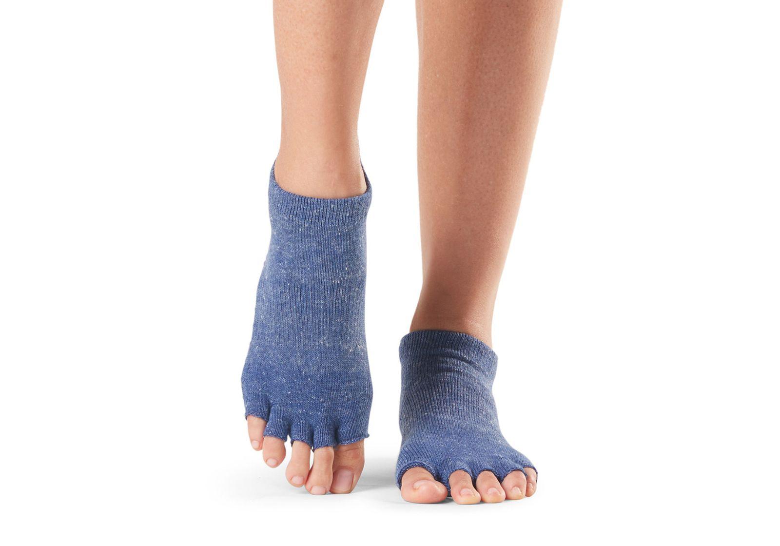 Шкарпетки для йоги ToeSox Half Toe Bellarina Grip Navy