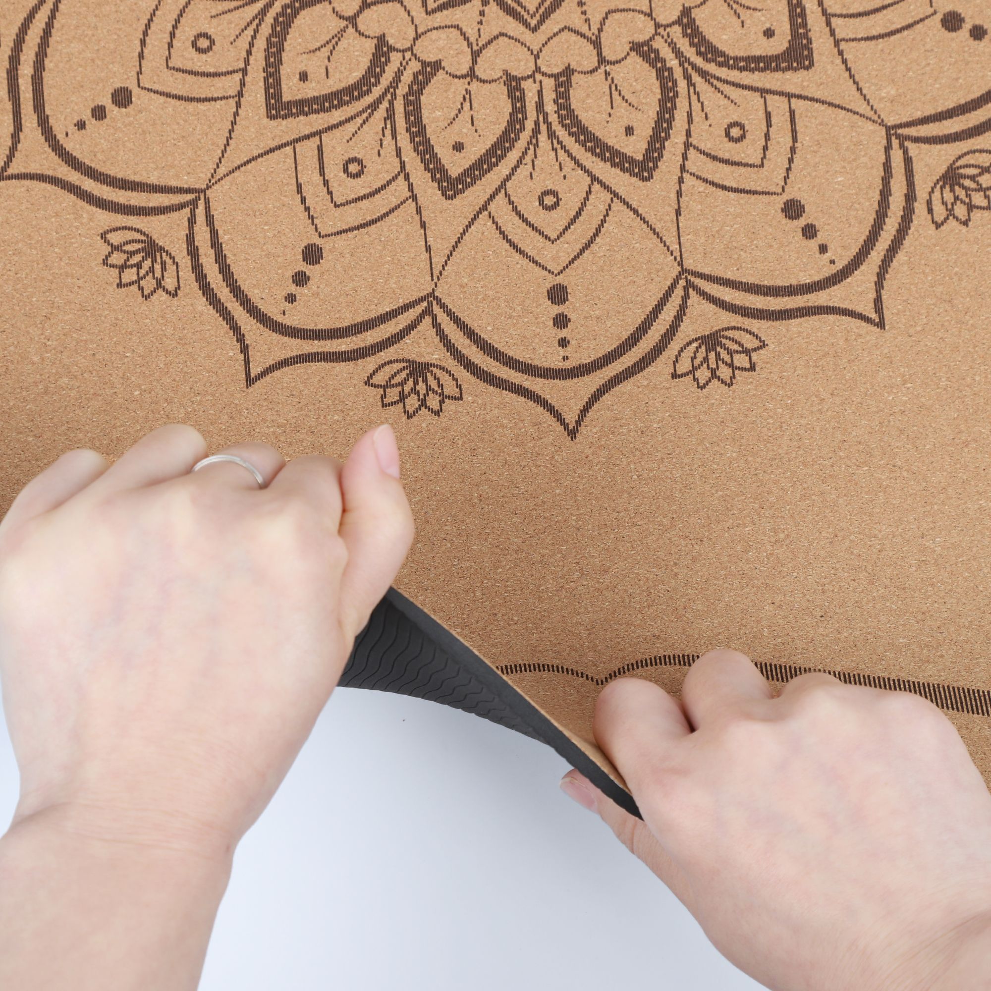 Килимок для йоги пробковий каучуковий Gemini 183см*61см*5мм CTY-0685