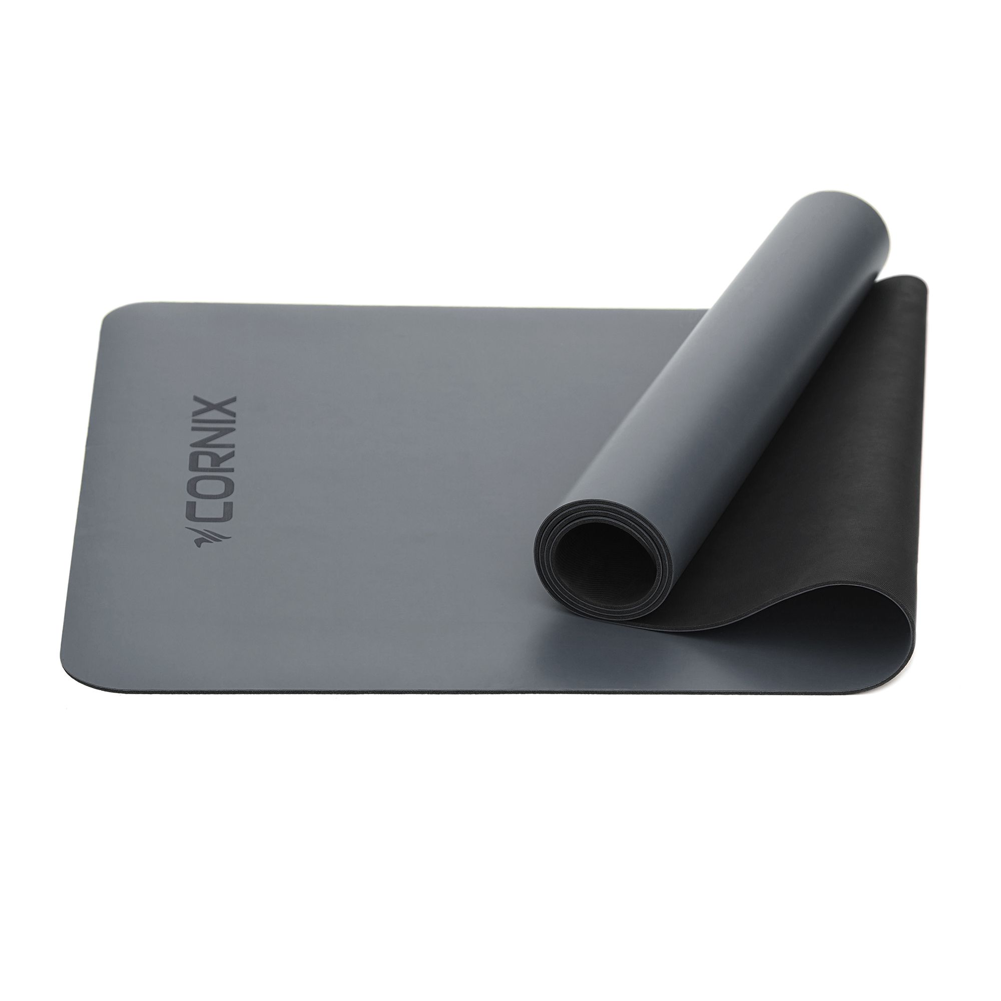 Килимок спортивний Cornix PU 183 x 68 x 0.4 см для йоги та фітнесу XR-0320 Grey