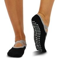 Шкарпетки для йоги та пілатесу із закритими пальцями TA-1077 розмір 36-41 Чорний