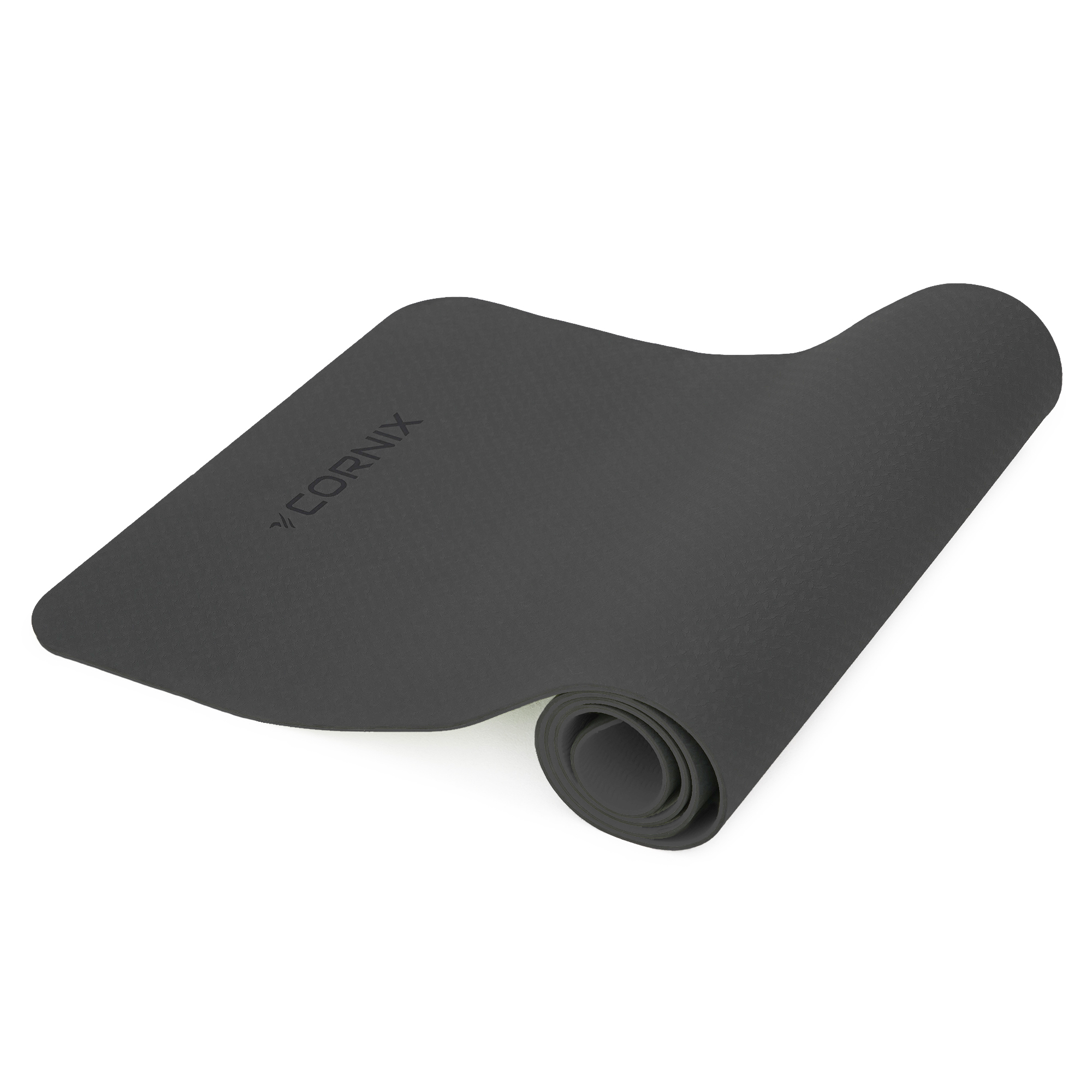 Килимок спортивний Cornix TPE 183 x 61 x 0.6 см для йоги та фітнесу XR-0350 Black