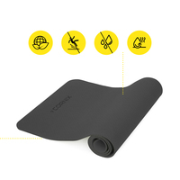 Килимок спортивний Cornix TPE 183 x 61 x 0.6 см для йоги та фітнесу XR-0350 Black