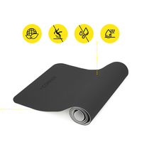 Килимок спортивний Cornix TPE 183 x 61 x 0.6 см для йоги та фітнесу XR-0349 Black/Grey
