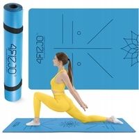 Килимок (мат) спортивний 4FIZJO PU 183 x 68 x 0.4 см для йоги та фітнесу Blue (P-5907739319555)