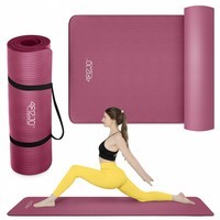 Килимок (мат) спортивний 4FIZJO NBR 180 x 60 x 1 см для йоги та фітнесу Burgundy (P-5905973406703)
