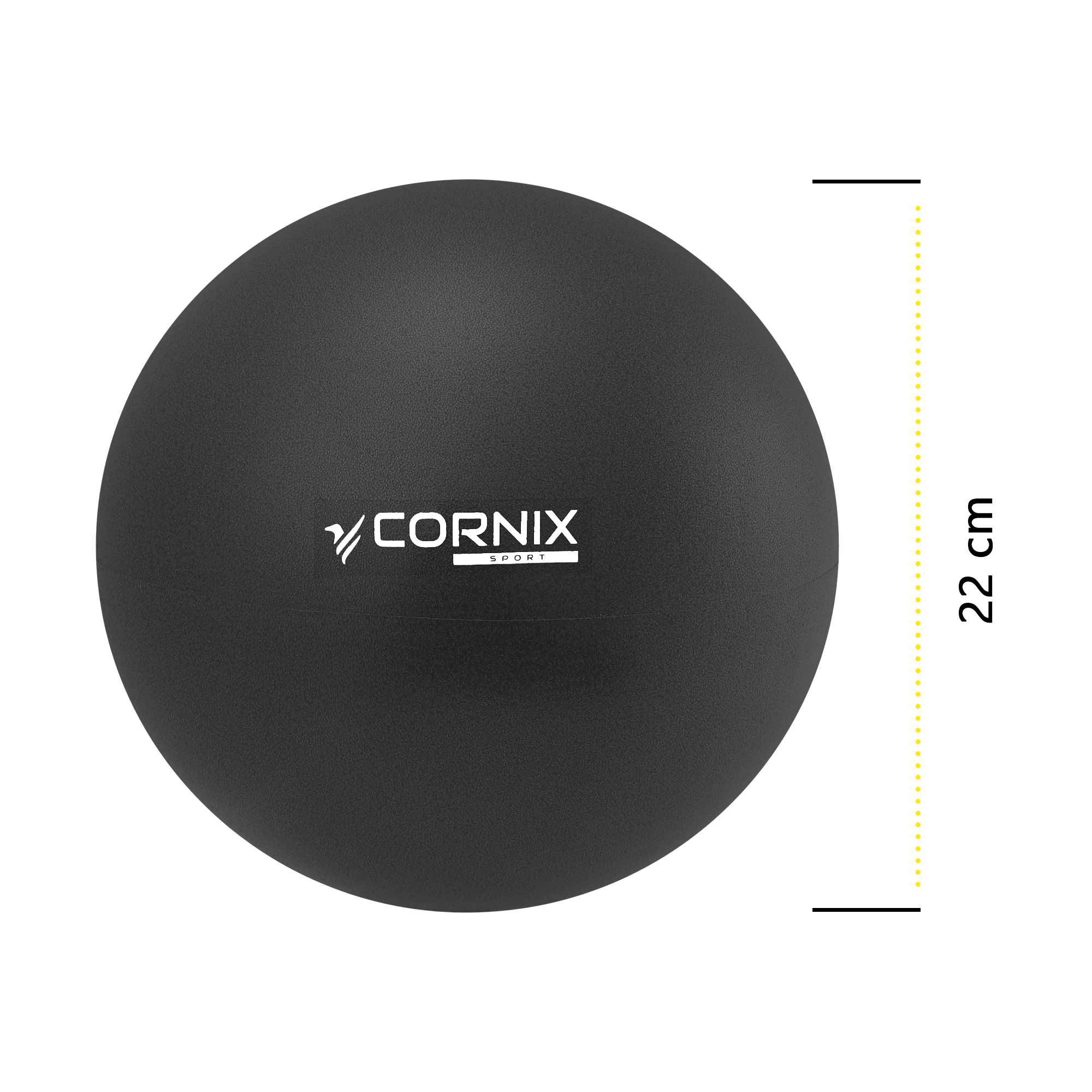 М'яч для пілатесу, йоги, реабілітації Cornix MiniGYMball 22 см XR-0371 Black