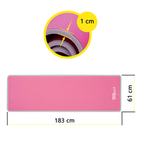 Килимок спортивний Cornix NBR 183 x 61 x 1 cм для йоги та фітнесу XR-0095 Pink/Grey