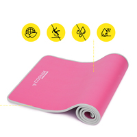 Килимок спортивний Cornix NBR 183 x 61 x 1 cм для йоги та фітнесу XR-0095 Pink/Grey