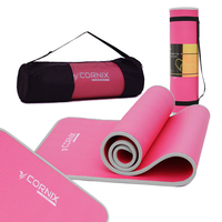 Килимок спортивний Cornix NBR 183 x 61 x 1 cм для йоги та фітнесу XR-0095 Pink/Grey