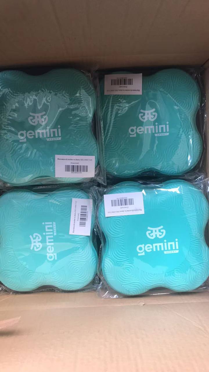 Підставка під коліно та лікоть для йоги та фітнесу Gemini 2 шт М'ятний SMG-6900CYAN