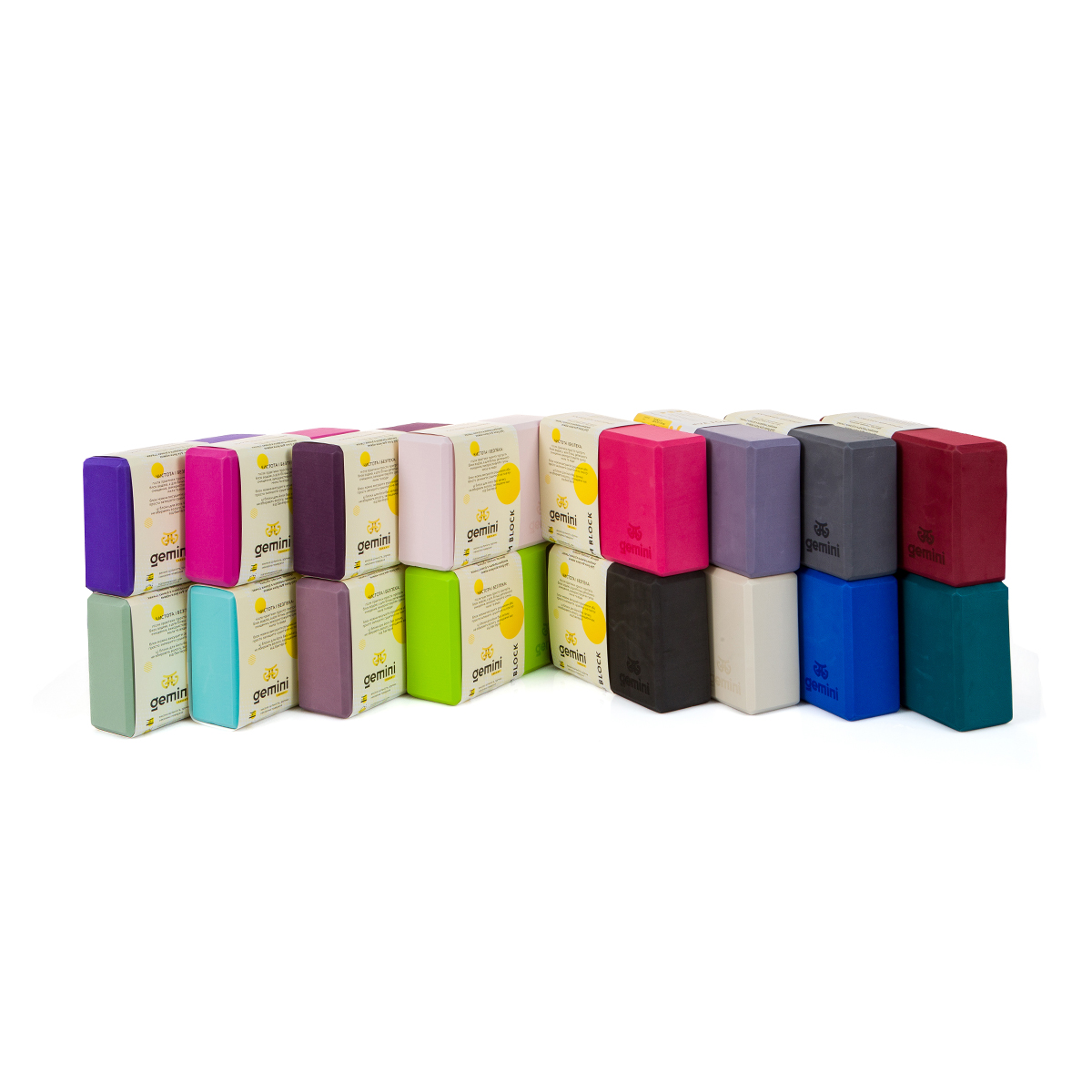 Блок для йоги Gemini Eva Pro 180грам 23х15х7, 5см (Димчасто-Зелений) Smoke Green GBK-1004
