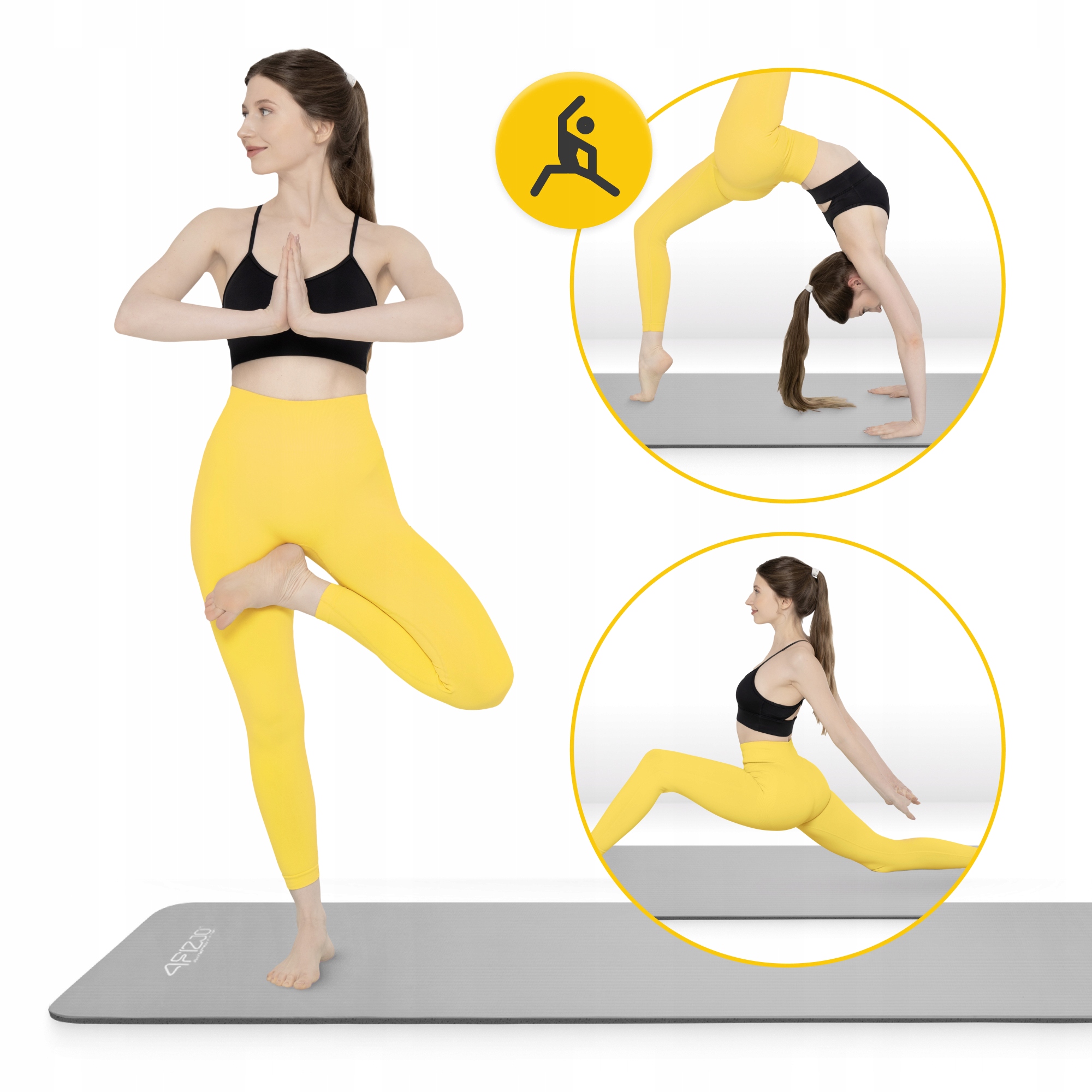 Килимок (мат) спортивний 4FIZJO NBR 180 x 60 x 1 см для йоги та фітнесу Grey (P-5907739317087)