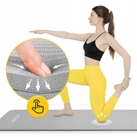 Килимок (мат) спортивний 4FIZJO NBR 180 x 60 x 1 см для йоги та фітнесу Grey (P-5907739317087)