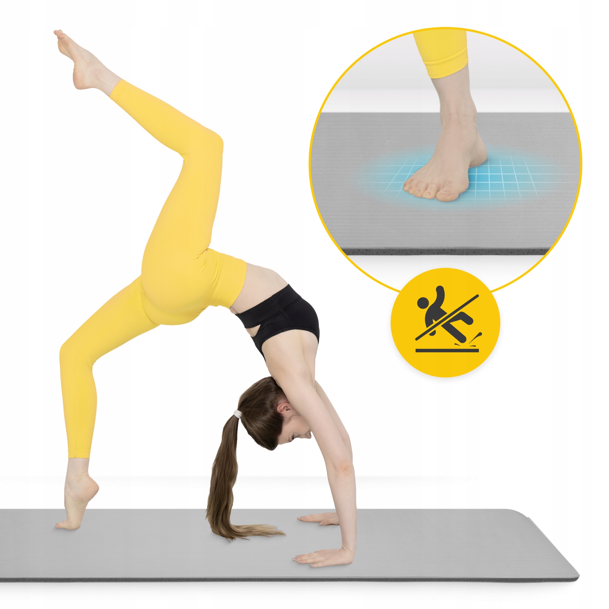 Килимок (мат) спортивний 4FIZJO NBR 180 x 60 x 1 см для йоги та фітнесу Grey (P-5907739317087)