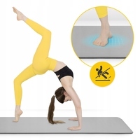 Килимок (мат) спортивний 4FIZJO NBR 180 x 60 x 1 см для йоги та фітнесу Grey (P-5907739317087)