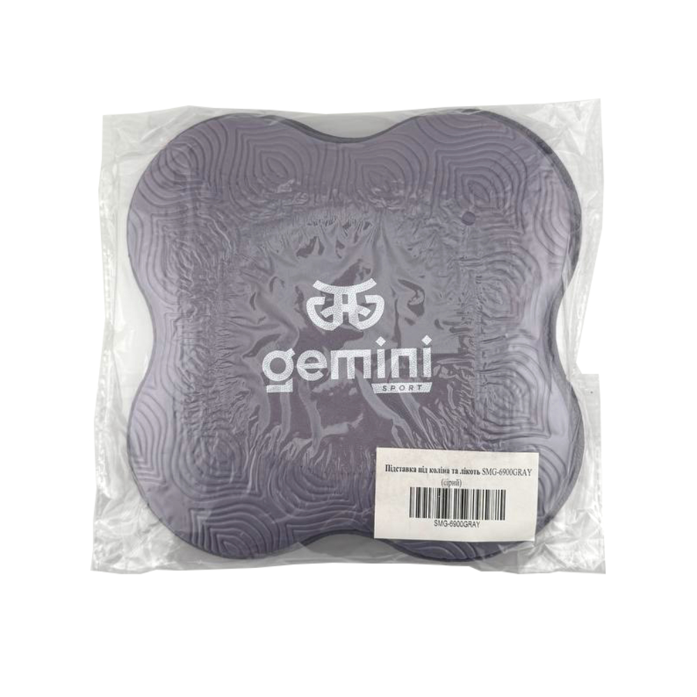Підставка під коліно та лікоть для йоги та фітнесу Gemini 2 шт Сірий SMG-6900GREY