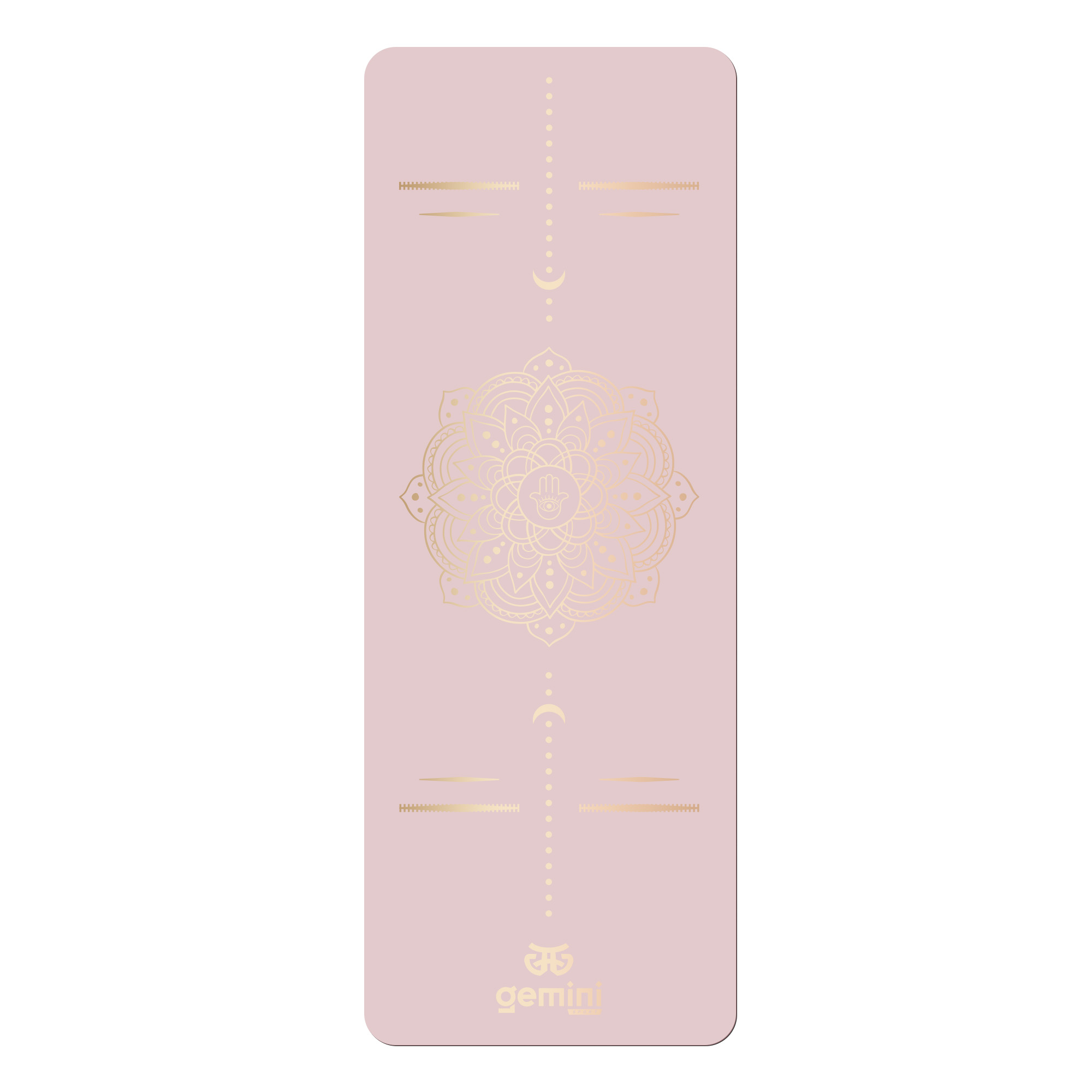 Килимок для йоги каучуковий поліуретан Gemini Sport Pro 183см*68см*5мм PUY-3900-13 Світло-Рожевий