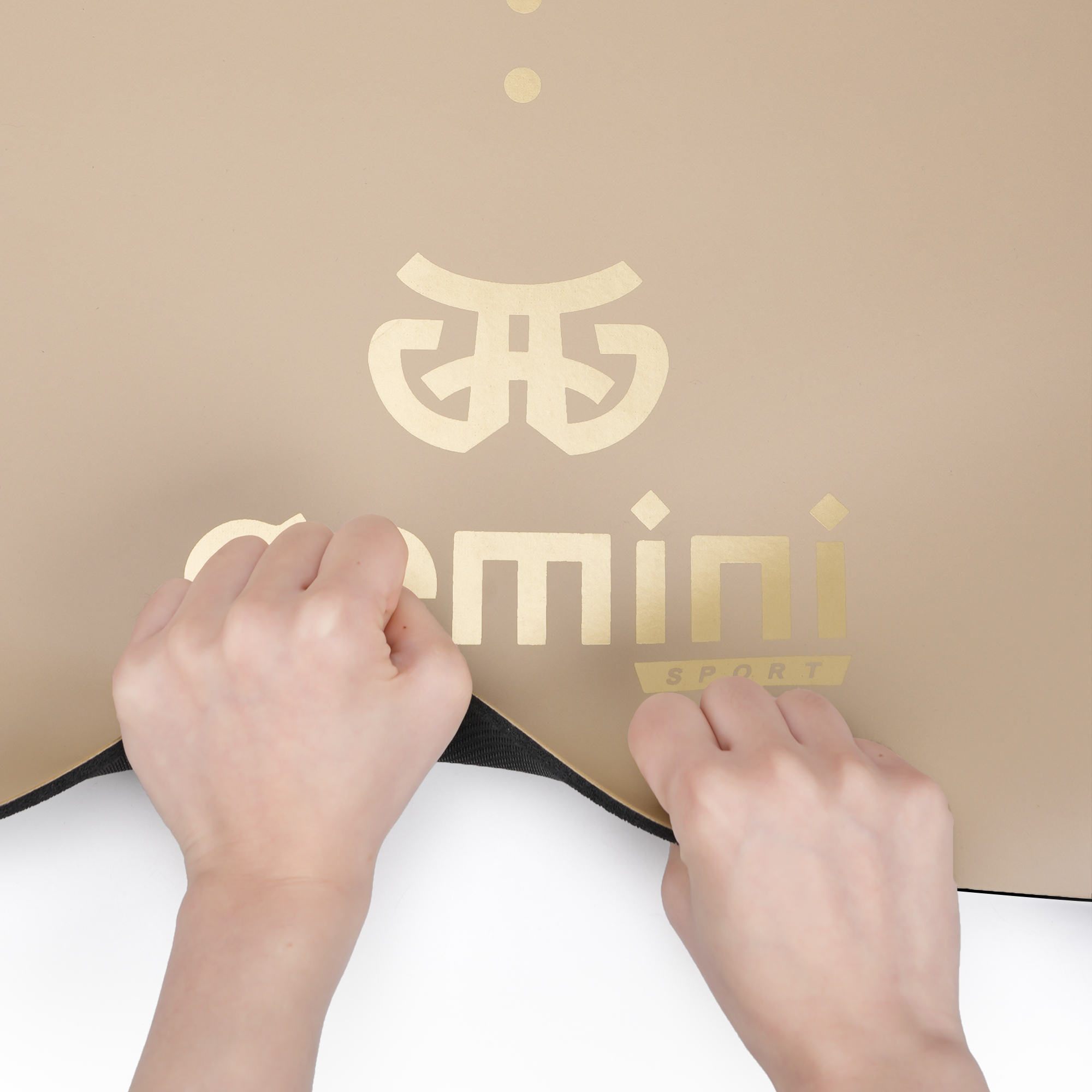 Килимок для йоги каучуковий поліуретан Gemini Sport Pro 183см*68см*5мм PUY-3900-12 Бежевий