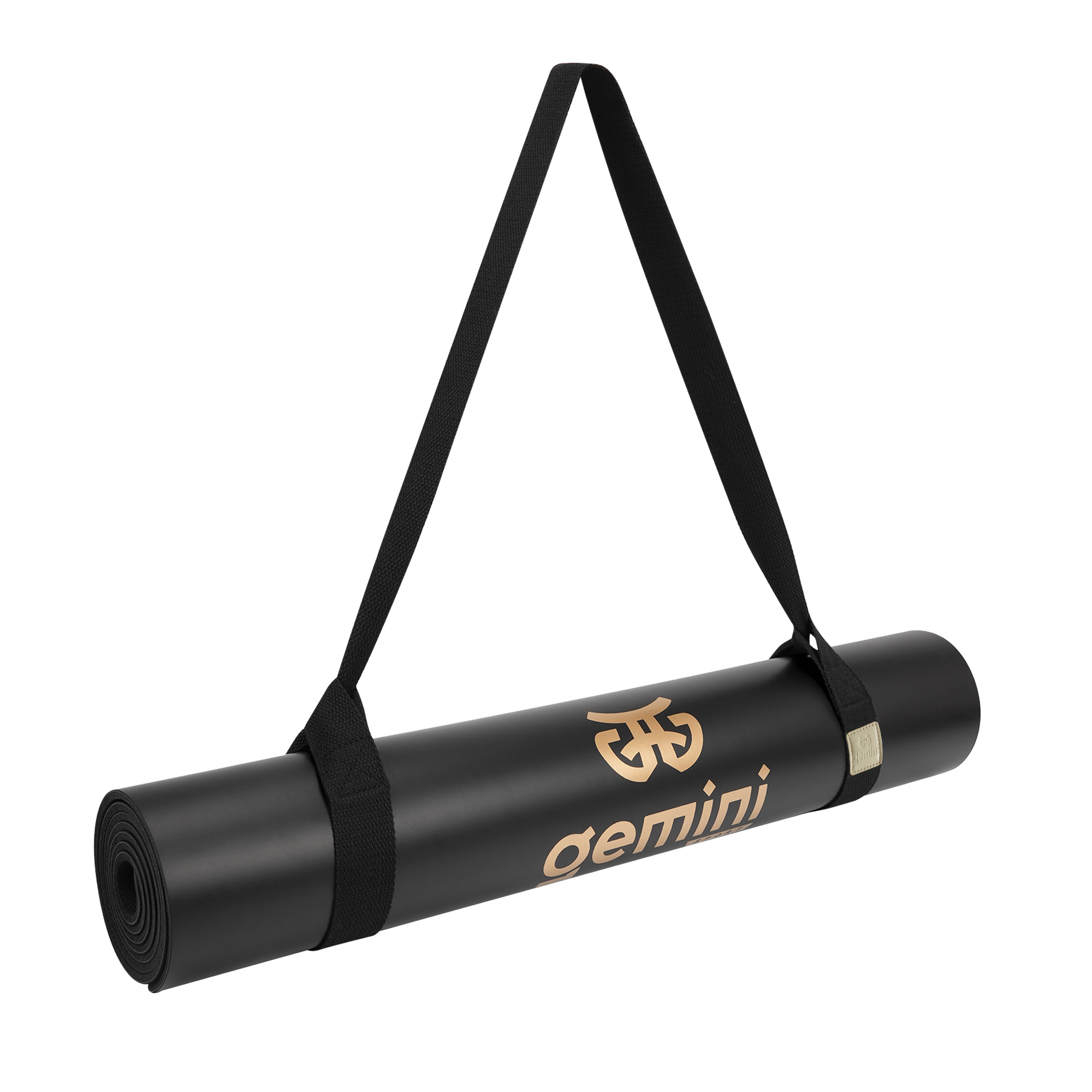 Килимок для йоги каучуковий поліуретан Gemini Sport Pro 183см*68см*5мм PUY-3900-8 Чорний