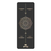 Килимок для йоги каучуковий поліуретан Gemini Sport Pro 183см*68см*5мм PUY-3900-8 Чорний