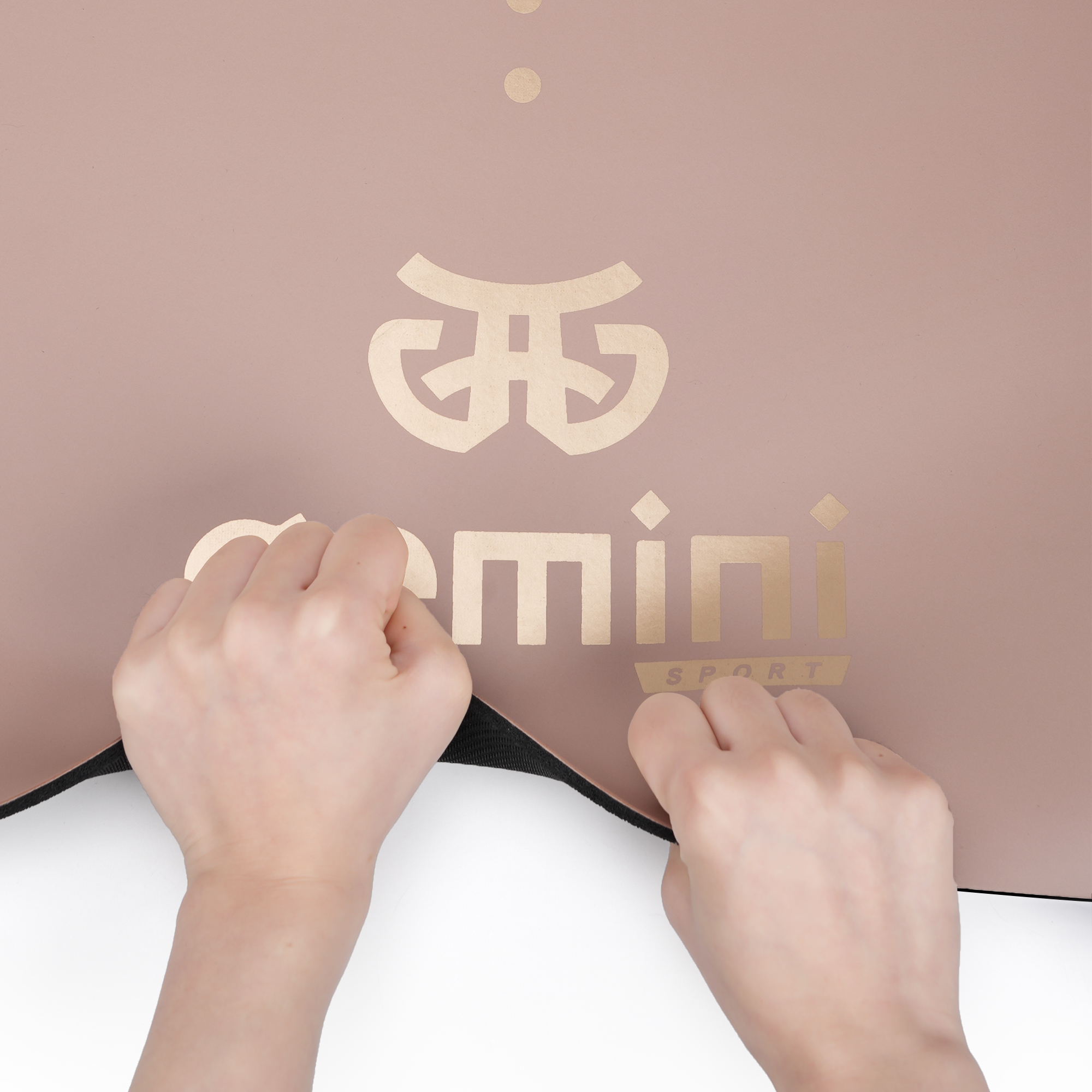 Килимок для йоги каучуковий поліуретан Gemini Sport Pro 183см*68см*5мм PUY-3900-11 Пудровий