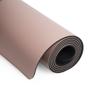 Килимок для йоги каучуковий поліуретан Gemini Sport Pro 183см*68см*5мм PUY-3900-11 Пудровий