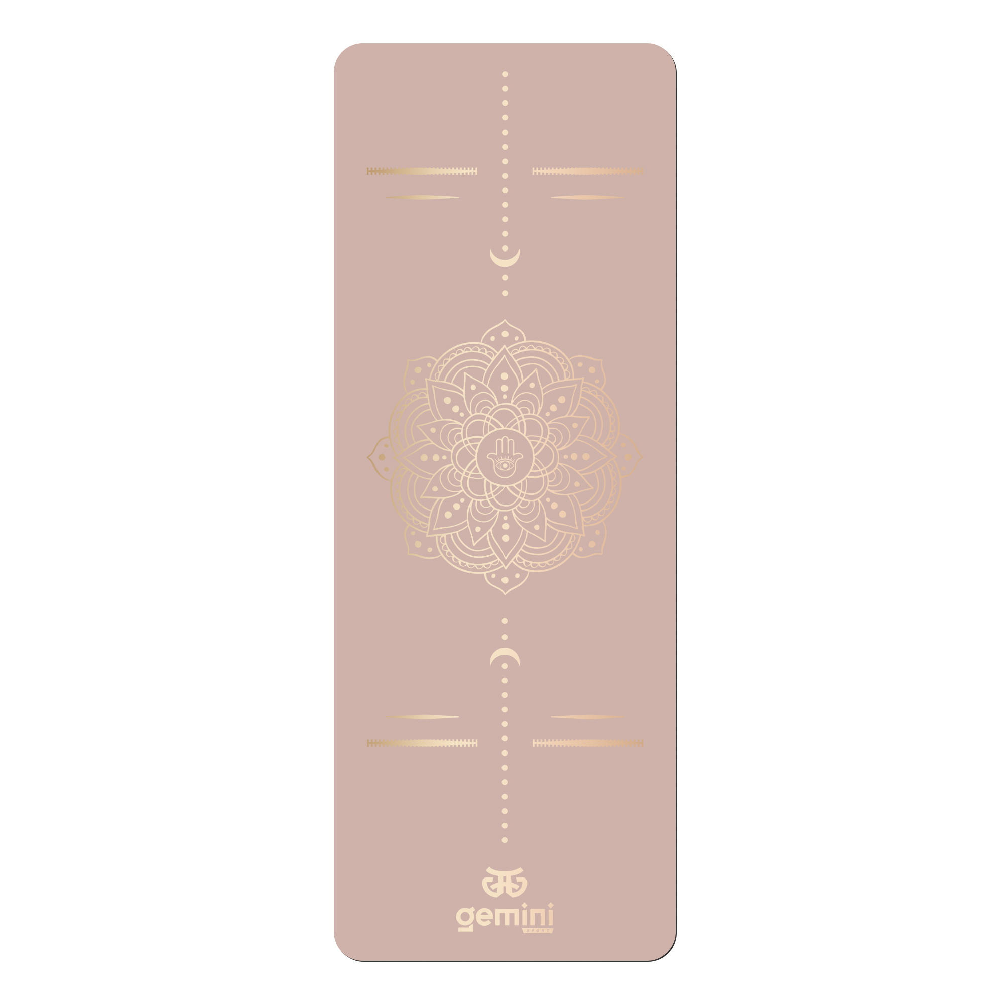 Килимок для йоги каучуковий поліуретан Gemini Sport Pro 183см*68см*5мм PUY-3900-11 Пудровий