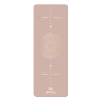 Килимок для йоги каучуковий поліуретан Gemini Sport Pro 183см*68см*5мм PUY-3900-11 Пудровий