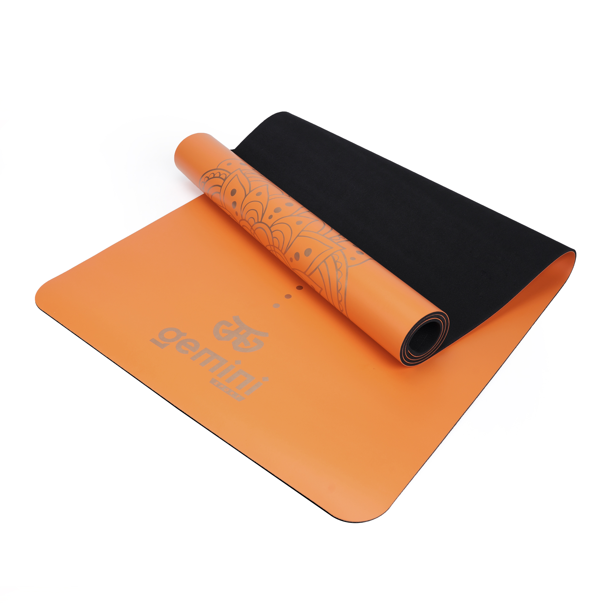 Килимок для йоги каучуковий поліуретан Gemini Sport Pro 183см*68см*5мм PUY-3900-14 Помаранчевий