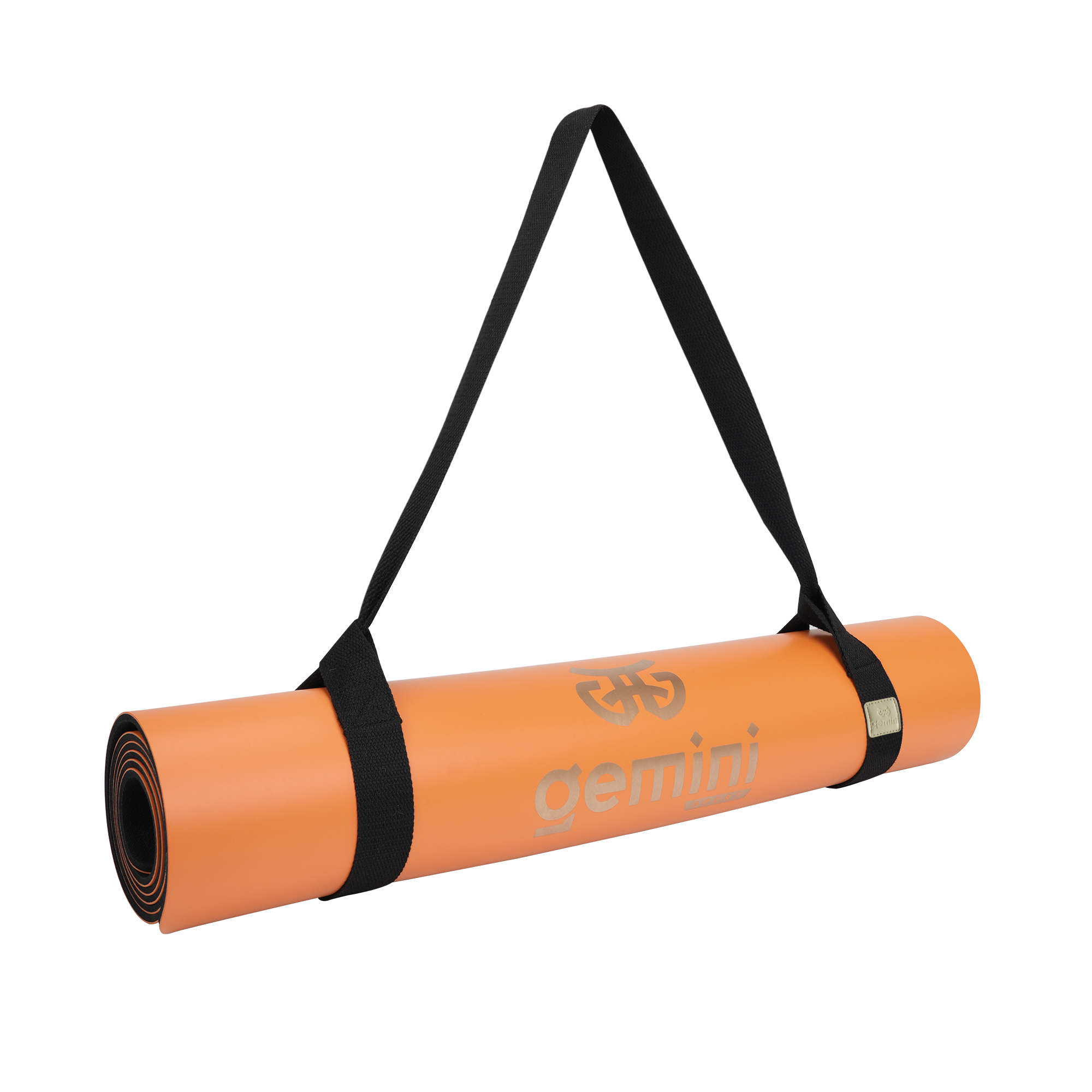 Килимок для йоги каучуковий поліуретан Gemini Sport Pro 183см*68см*5мм PUY-3900-14 Помаранчевий