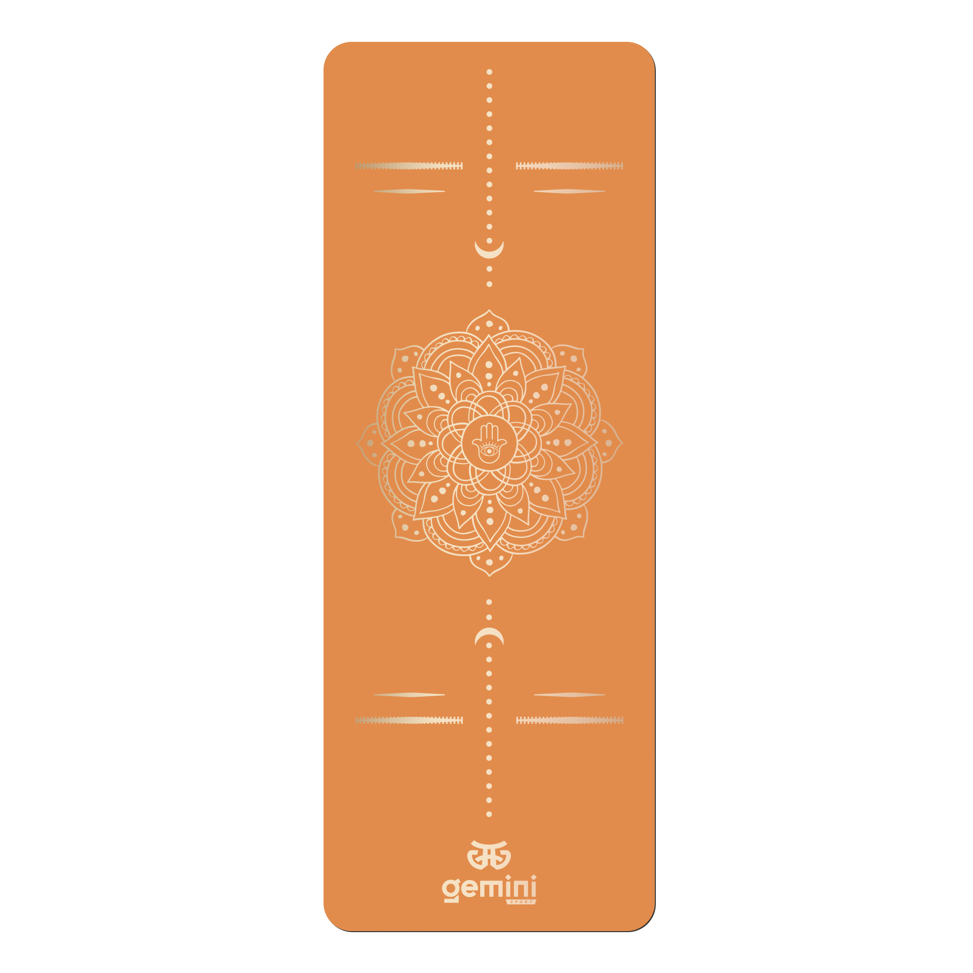 Килимок для йоги каучуковий поліуретан Gemini Sport Pro 183см*68см*5мм PUY-3900-14 Помаранчевий