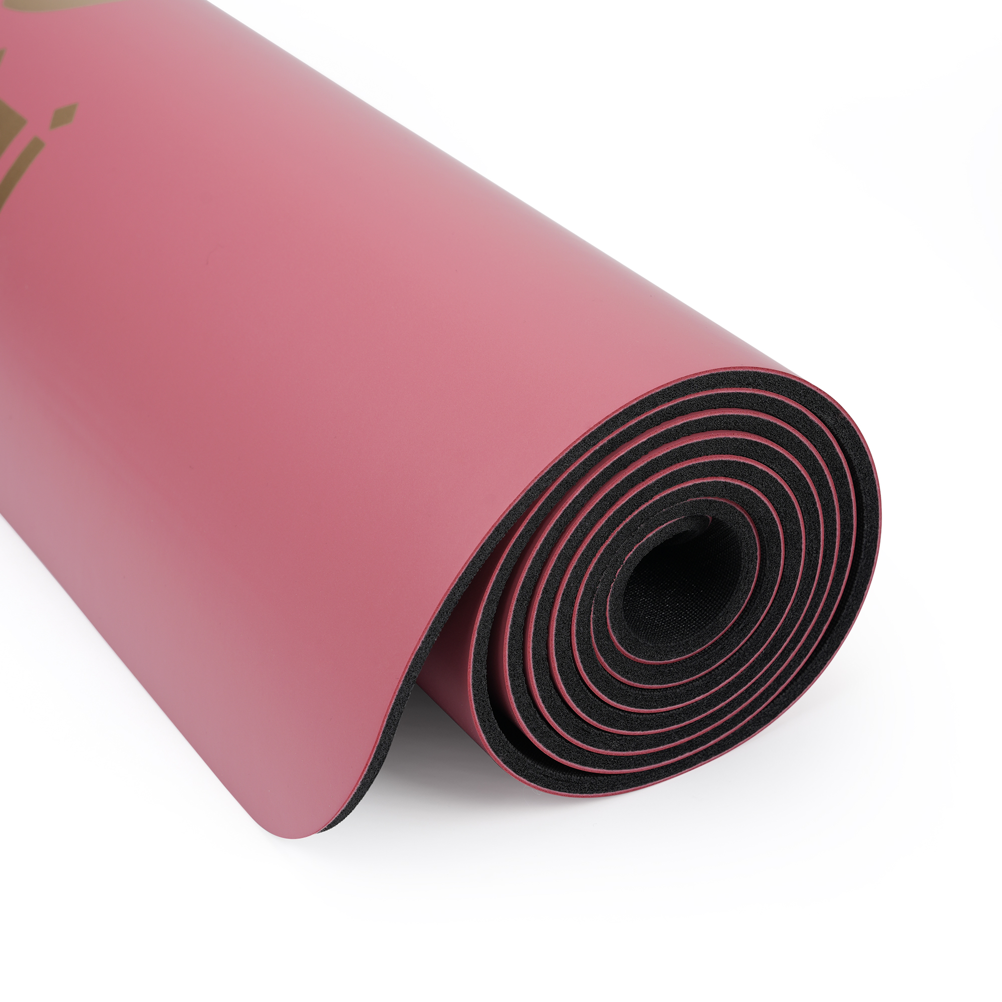 Килимок для йоги каучуковий поліуретан Gemini Sport Pro 183см*68см*5мм PUY-3900-15 Рожевий