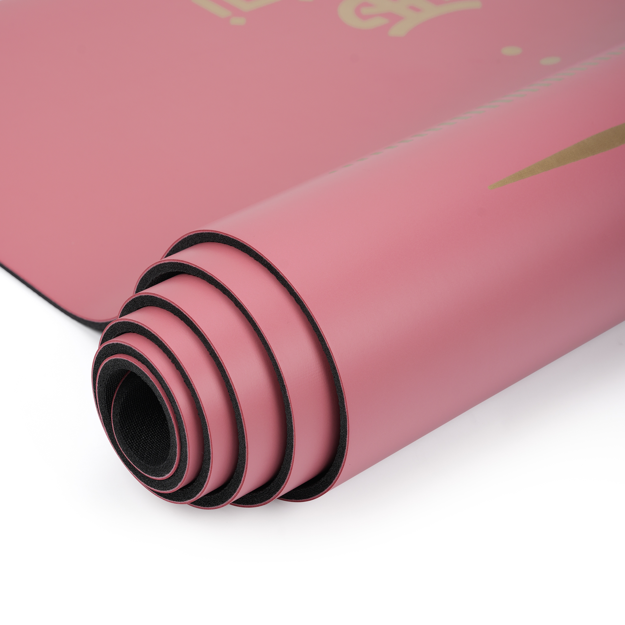 Килимок для йоги каучуковий поліуретан Gemini Sport Pro 183см*68см*5мм PUY-3900-15 Рожевий