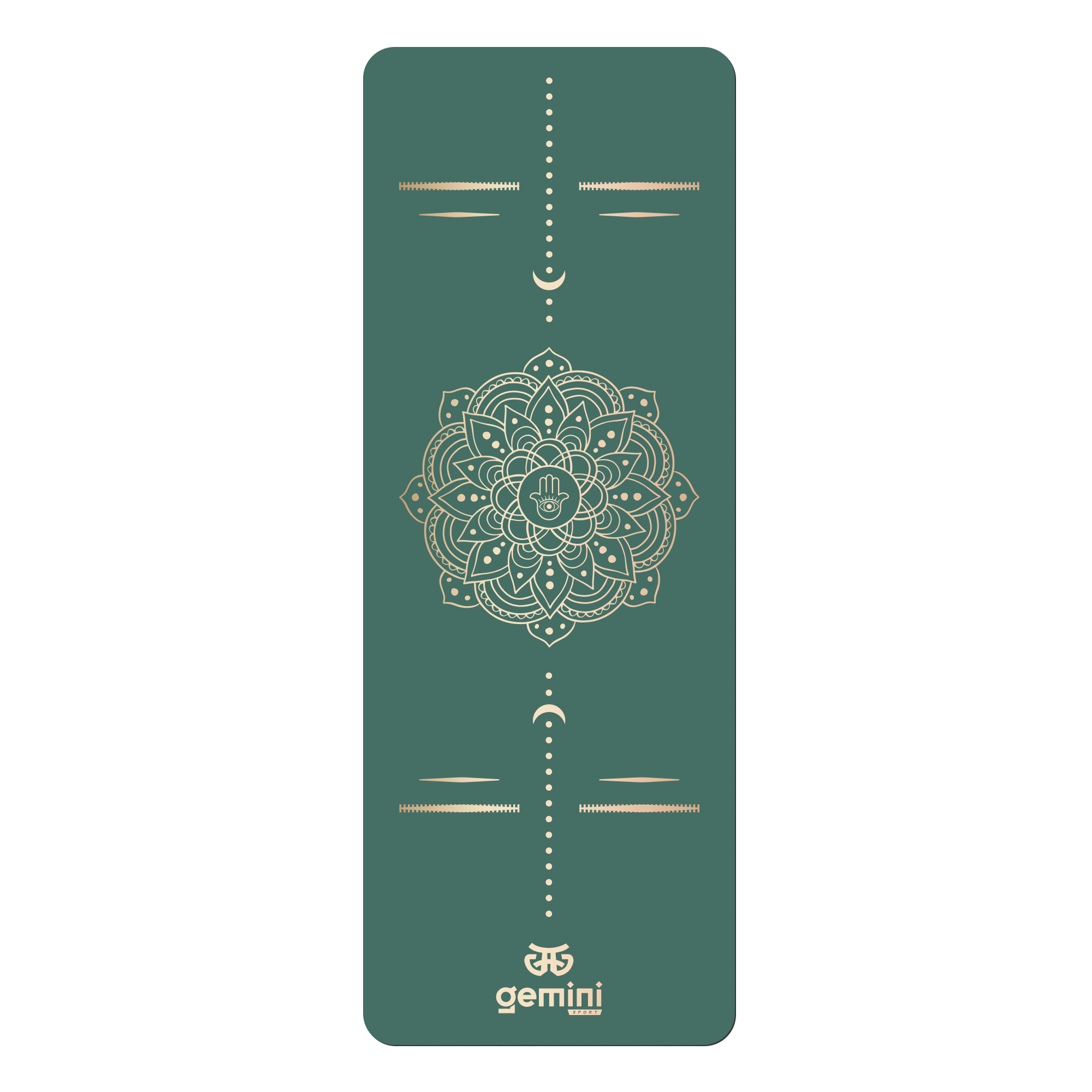 Килимок для йоги каучуковий поліуретан Gemini Sport Pro 183см*68см*5мм PUY-3900-2 Темно-Зелений