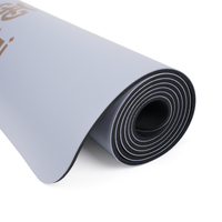 Килимок для йоги каучуковий поліуретан Gemini Sport Pro 183см*68см*5мм PUY-3900-4 Сіро-Блакитний