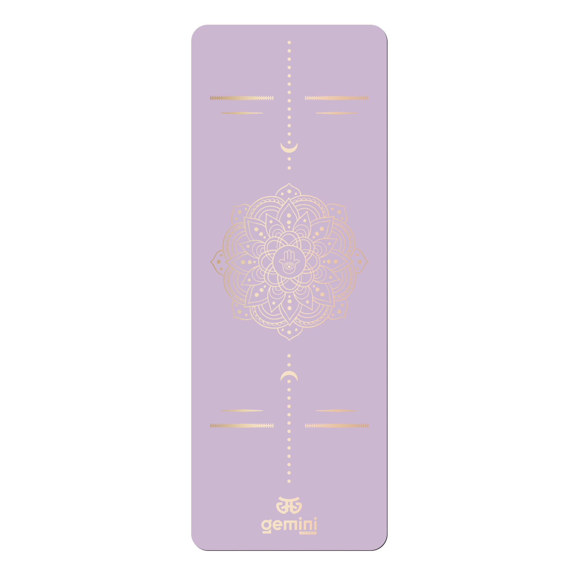 Килимок для йоги каучуковий поліуретан Gemini Sport Pro 183см*68см*5мм PUY-3900-5 Бузковий