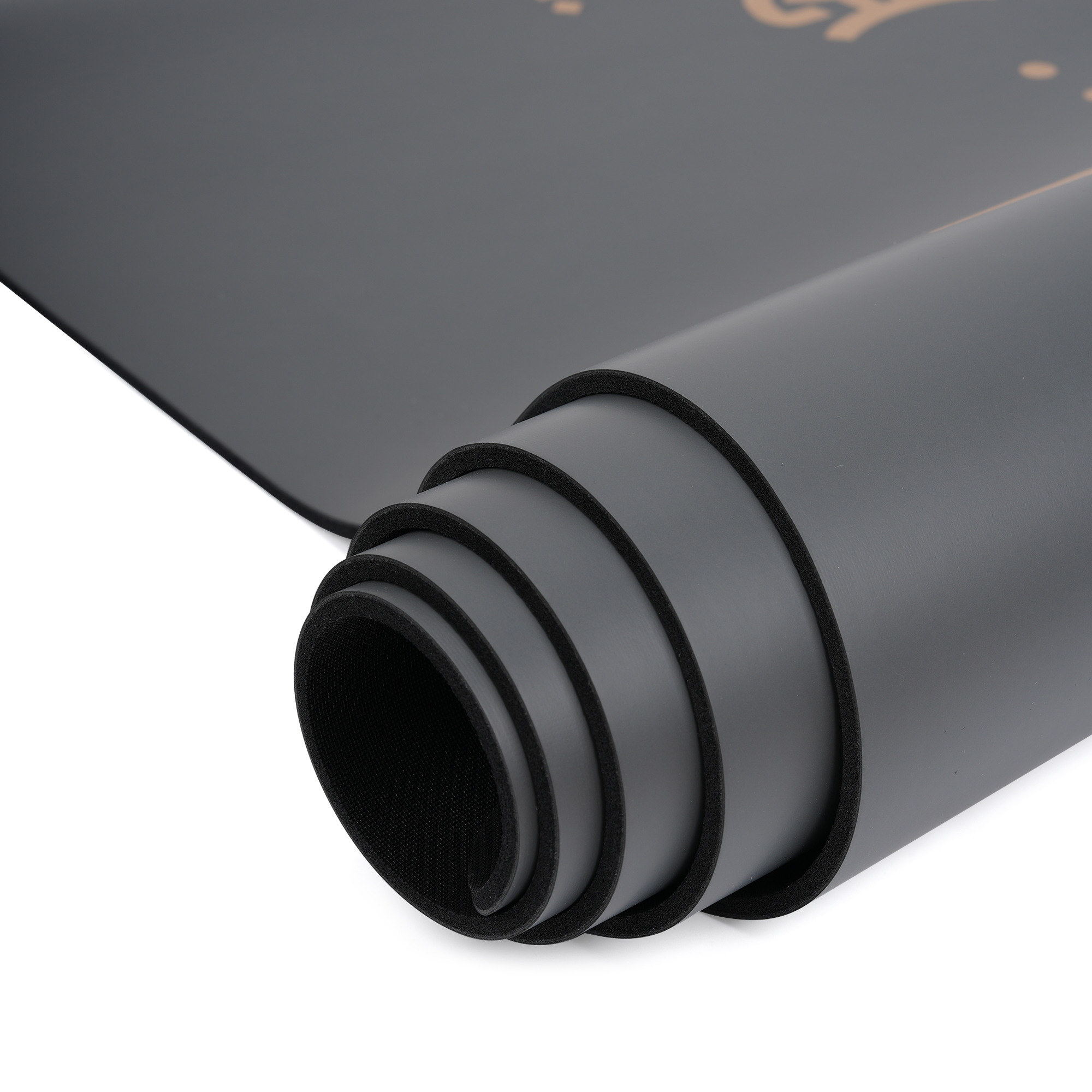 Килимок для йоги каучуковий поліуретан Gemini Sport Pro 183см*68см*5мм PUY-3900-7 Темно-Сірий