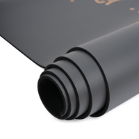 Килимок для йоги каучуковий поліуретан Gemini Sport Pro 183см*68см*5мм PUY-3900-7 Темно-Сірий