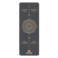 Килимок для йоги каучуковий поліуретан Gemini Sport Pro 183см*68см*5мм PUY-3900-7 Темно-Сірий