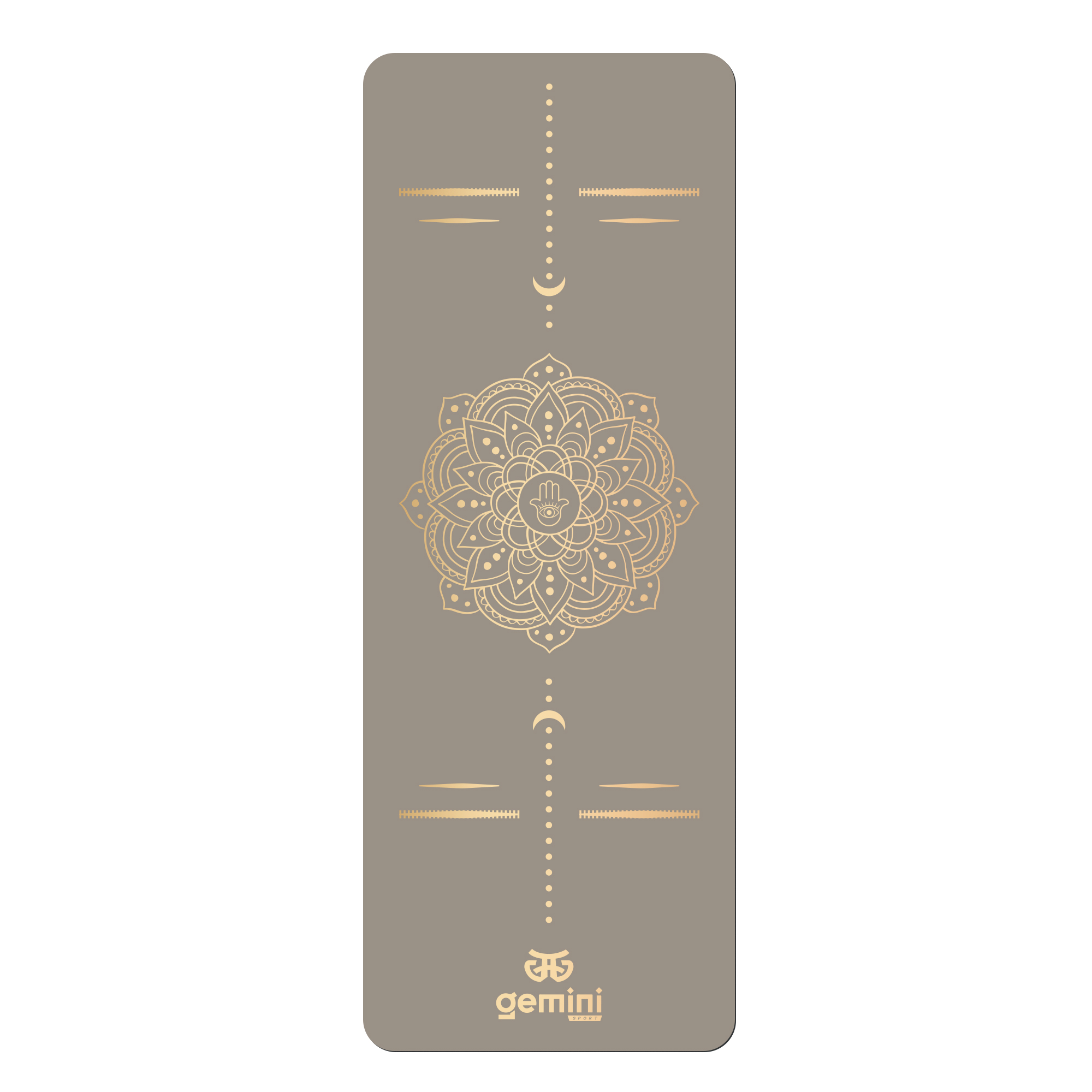 Килимок для йоги каучуковий поліуретан Gemini Sport Pro 183см*68см*5мм PUY-3900-9 Сірий