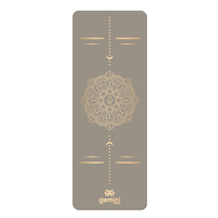 Килимок для йоги каучуковий поліуретан Gemini Sport Pro 183см*68см*5мм PUY-3900-9 Сірий