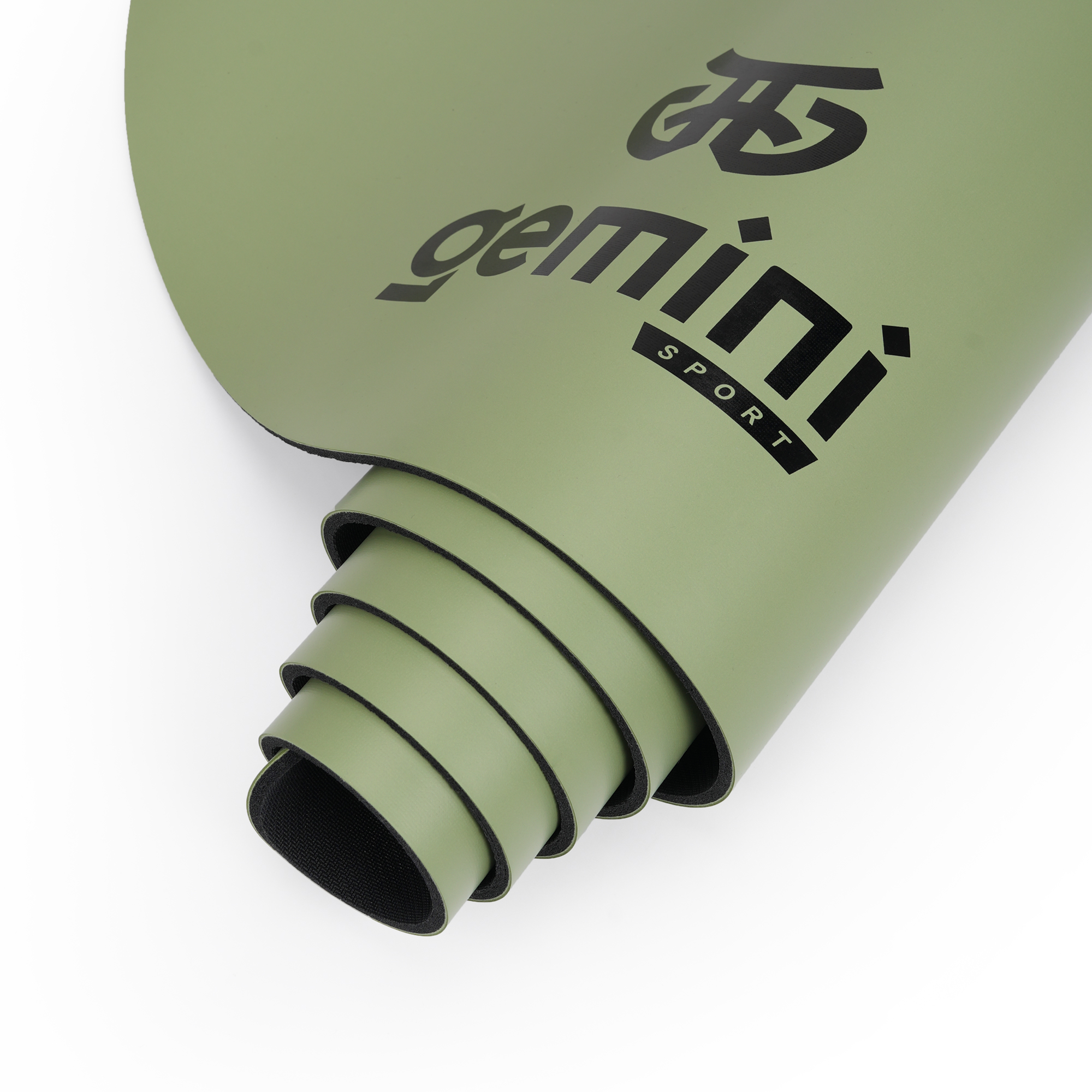 Килимок для йоги каучуковий поліуретан Gemini Sport Pro 183см*68см*5мм PUY-3900-16 Оливковий