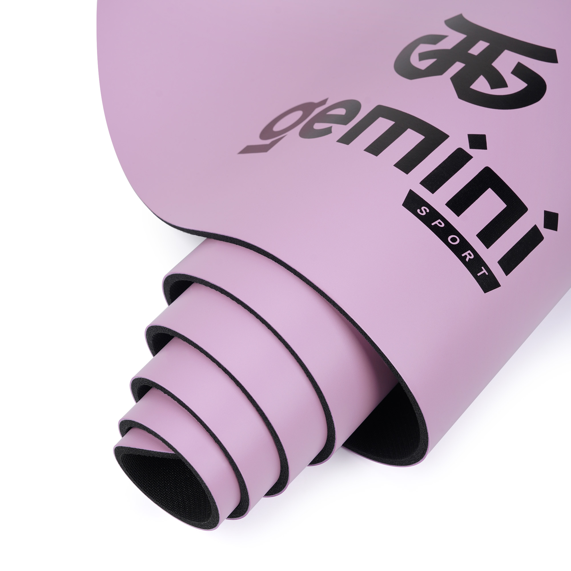 Килимок для йоги каучуковий поліуретан Gemini Sport Pro 183см*68см*5мм PUY-3900-17 Лавандовий