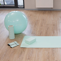 Килимок спортивний Actiget TPE 183 x 61 x 0.6 см для йоги та фітнесу ACT0024 Mint/Grey