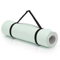 Килимок спортивний Actiget TPE 183 x 61 x 0.6 см для йоги та фітнесу ACT0024 Mint/Grey