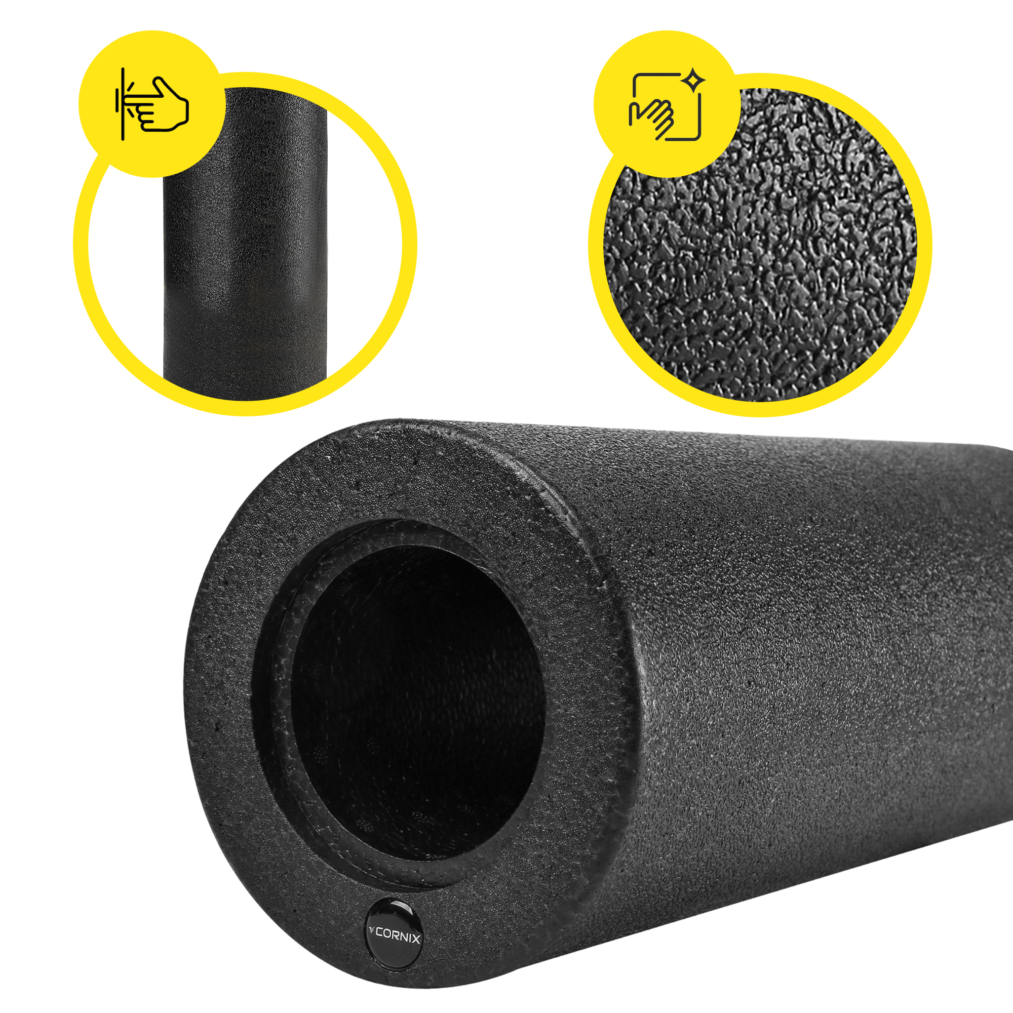 Масажний набір Cornix EPP 5 в 1 ролик, м'ячі та тригерні насадки для МФР XR-0490 Black