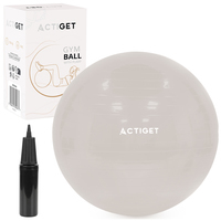 М'яч для фітнесу (фітбол) Actiget 65 см з насосом ACT0145 Beige